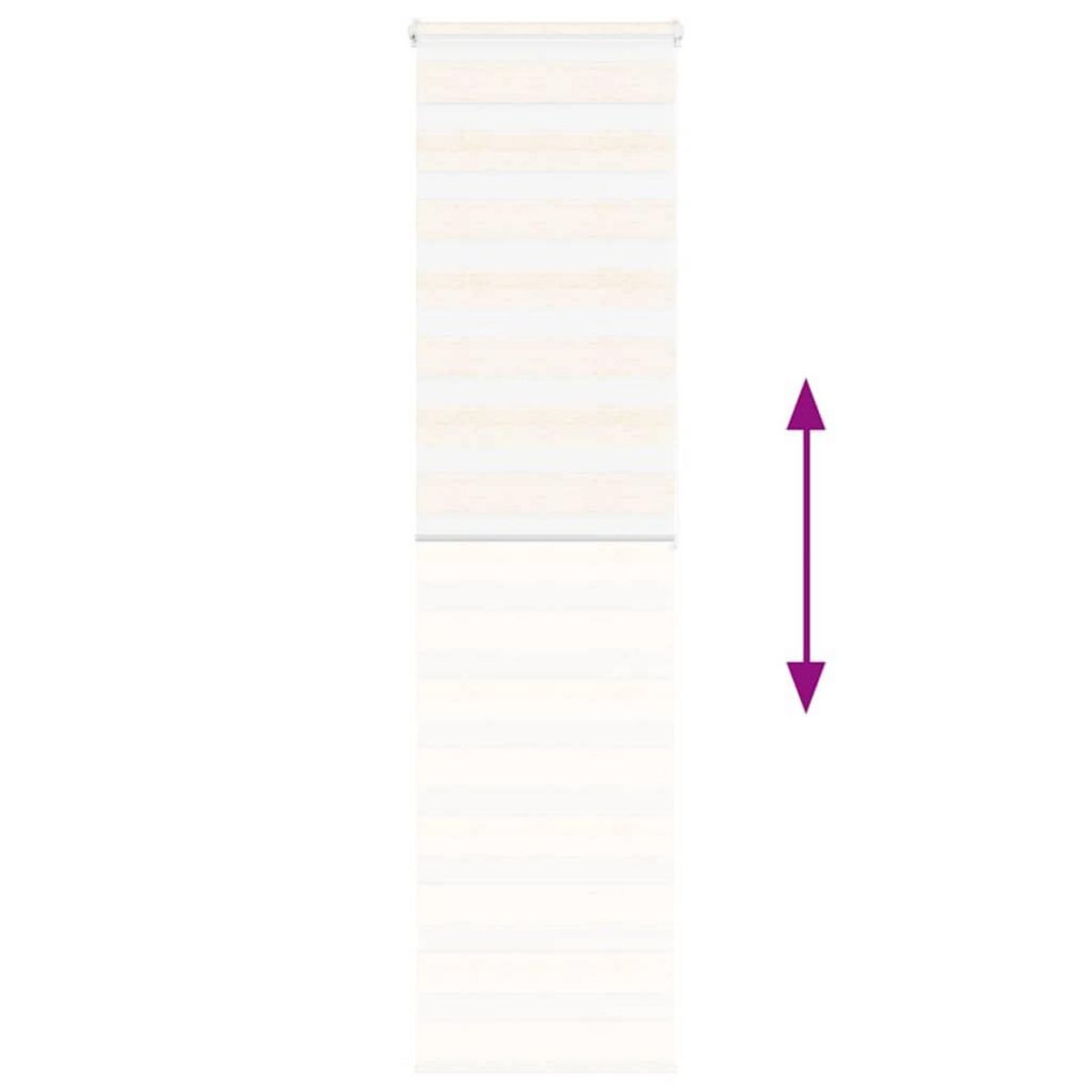 VIDAXL Store zebre beige marbre largeur du tissu 50,9 cm polyester