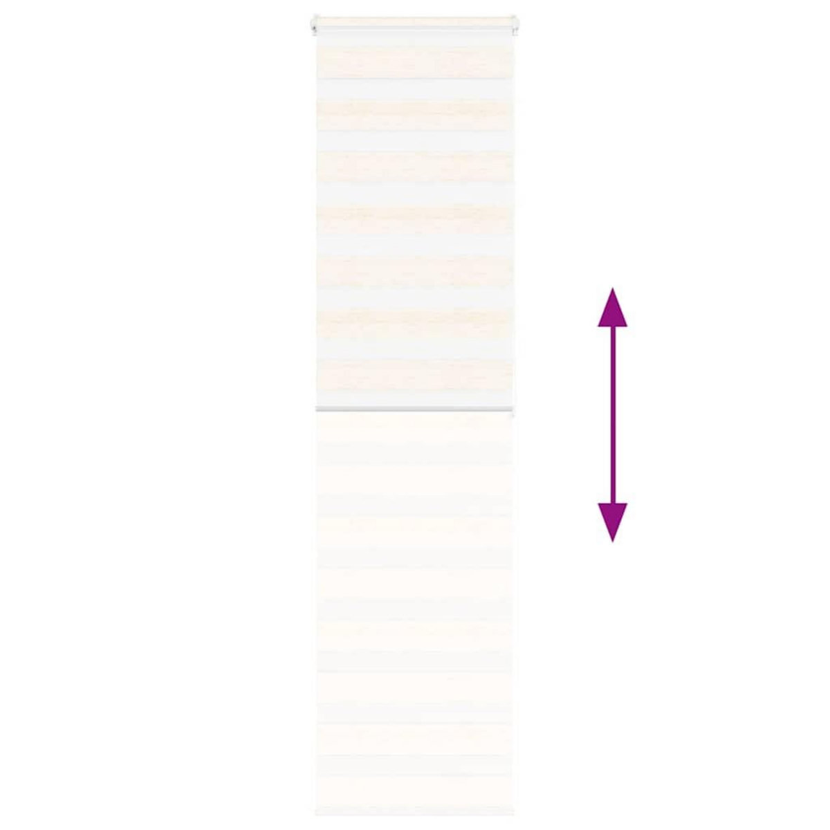 VIDAXL Store zebre beige marbre largeur du tissu 50,9 cm polyester