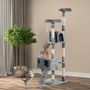 Voir la diapositive 2 : PAWHUT Arbre à chat griffoir grattoir double niche peluche sisal naturel hauteur 170 cm gris