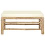 Voir la diapositive 2 : VIDAXL Repose-pied de jardin avec coussin blanc creme Bambou