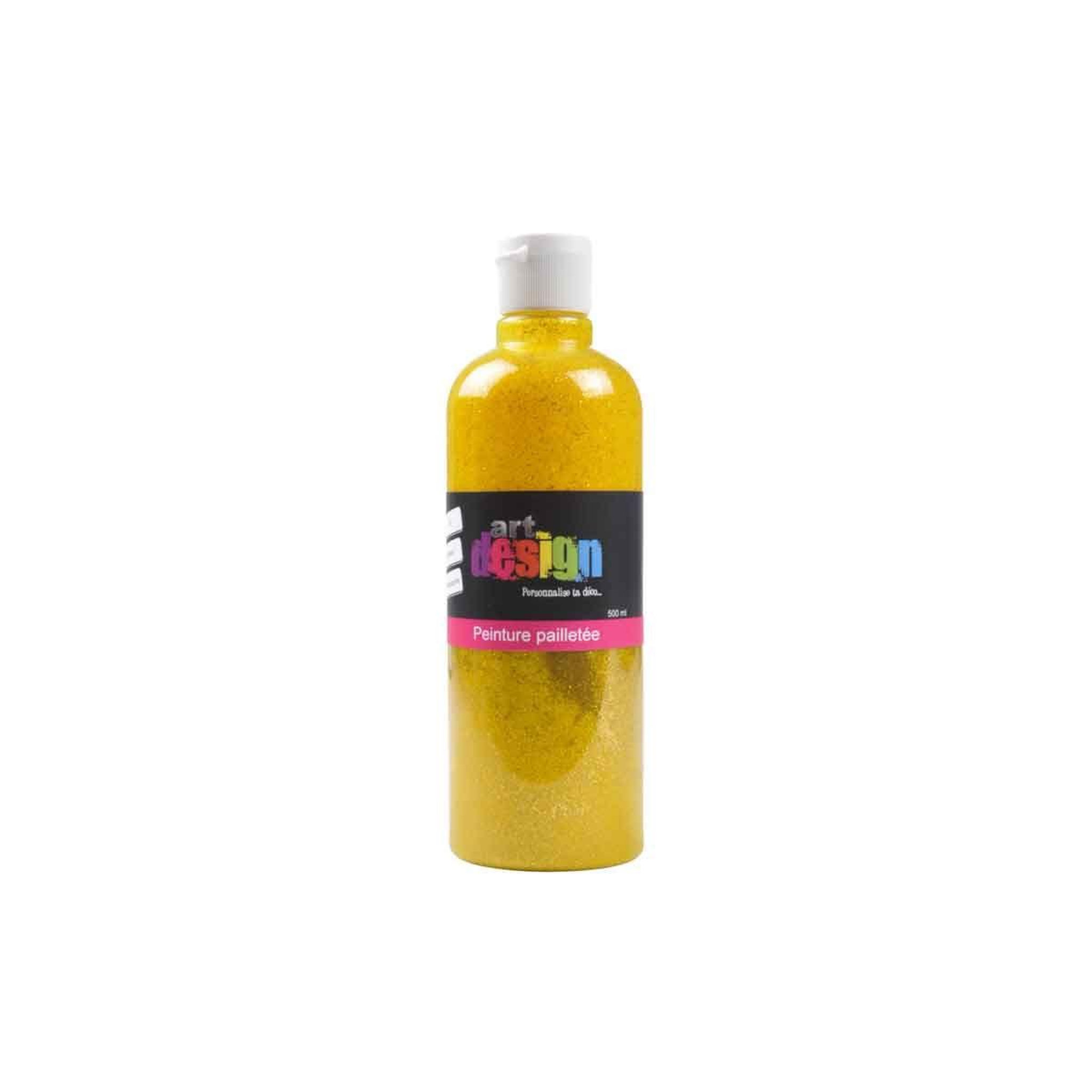 Voir la diapositive 2 : HOMEA Flacon de Peinture  Paillettes  500ml Or