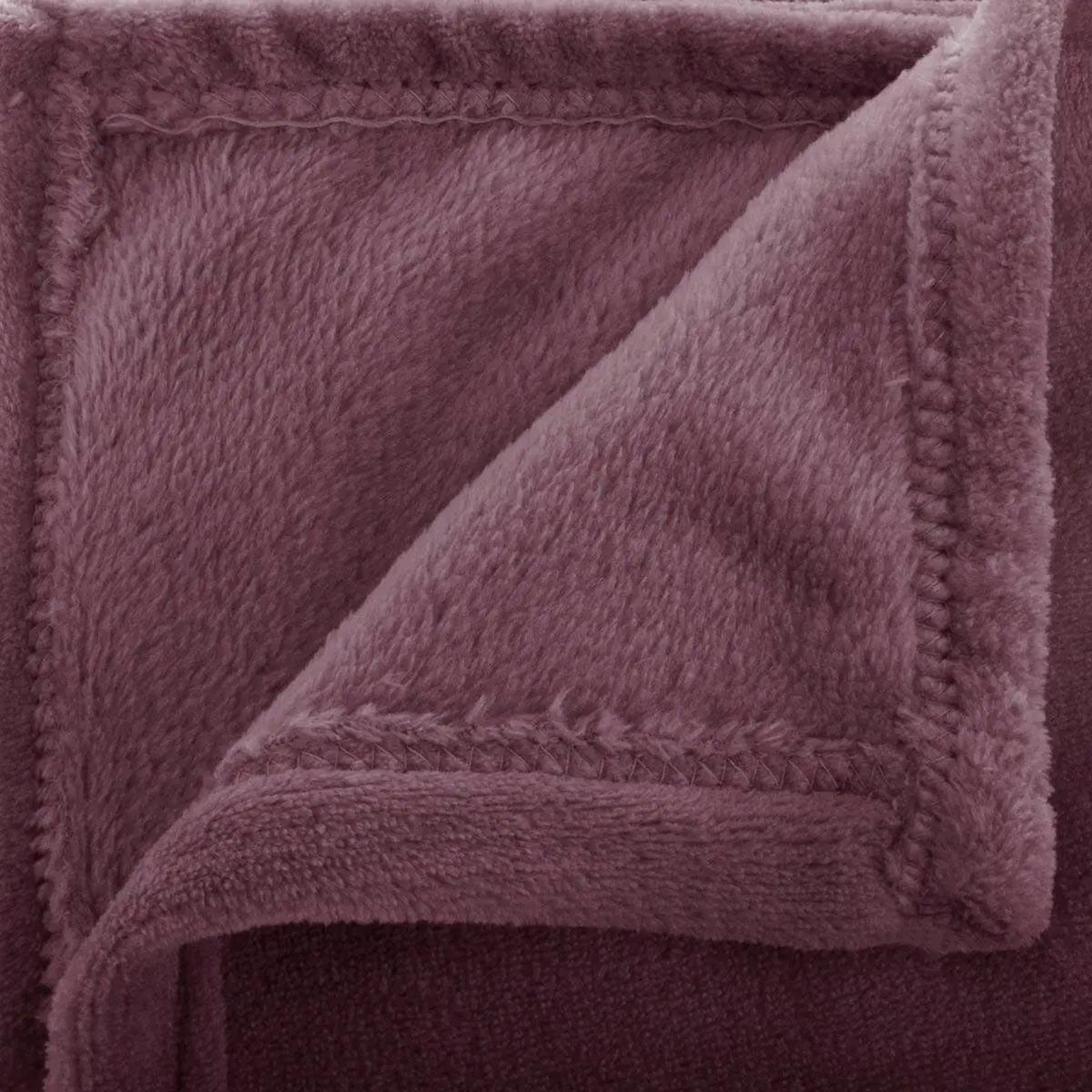 Voir la diapositive 2 : ATMOSPHERA Plaid en flanelle uni  ollis  130x180cm violet
