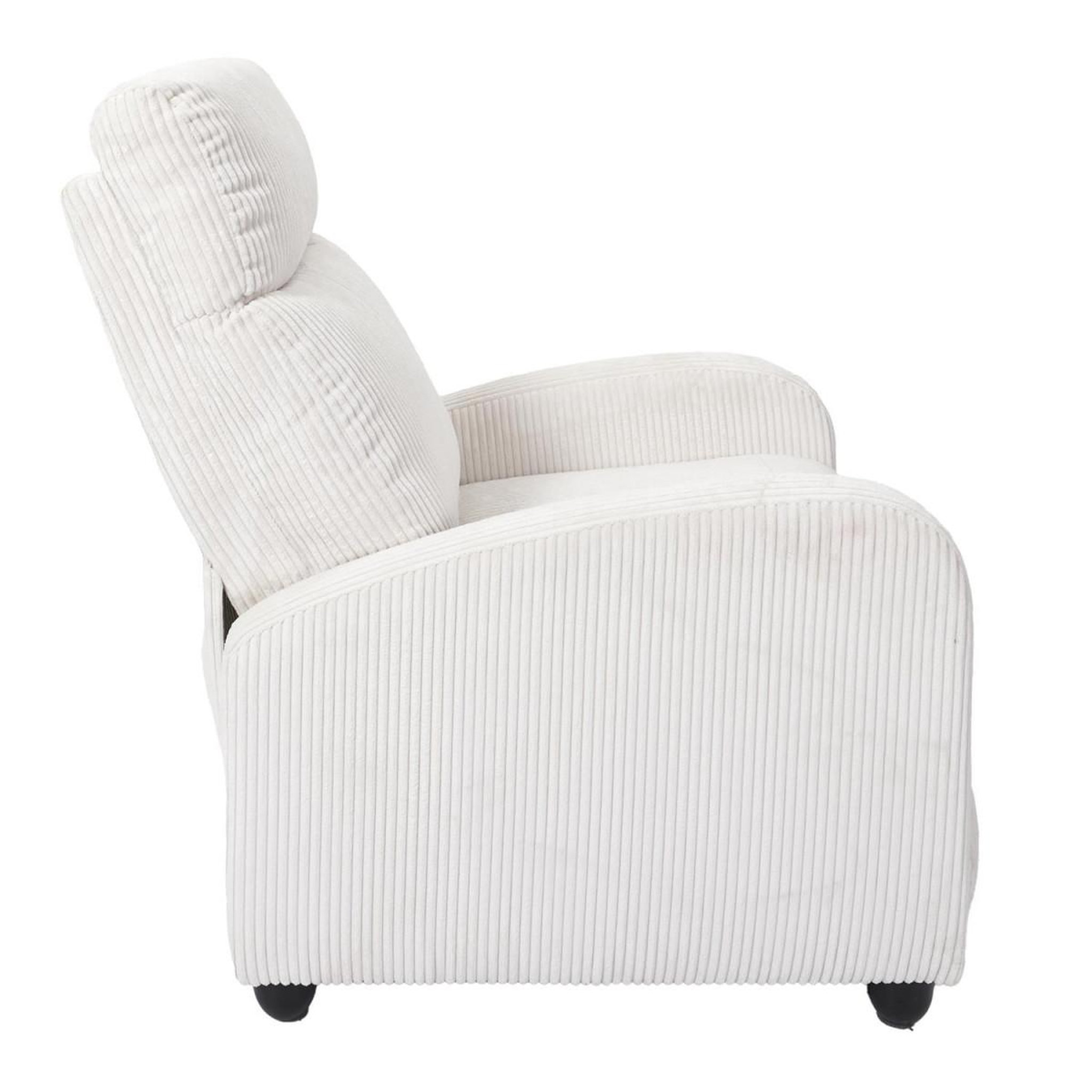 Voir la diapositive 3 : The Home Deco Factory Fauteuil de relaxation côtelé  scott  100cm beige