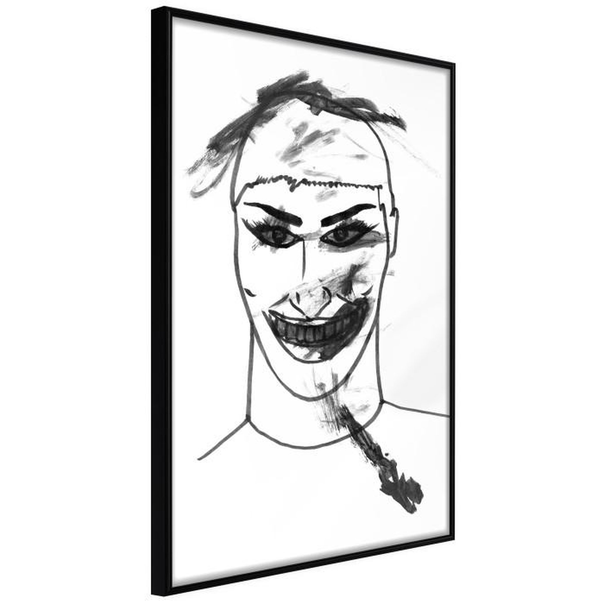 Paris Prix Affiche Murale Encadrée  Scary Clown. Coloris disponibles : Noir, Jaune