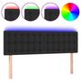Voir la diapositive 2 : VIDAXL Tete de lit avec LED noir 144x5x78/88 cm similicuir