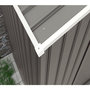 Voir la diapositive 4 : Habitat et Jardin Abri jardin métal  Dallas - 4.07 m² avec gouttière - Taupe