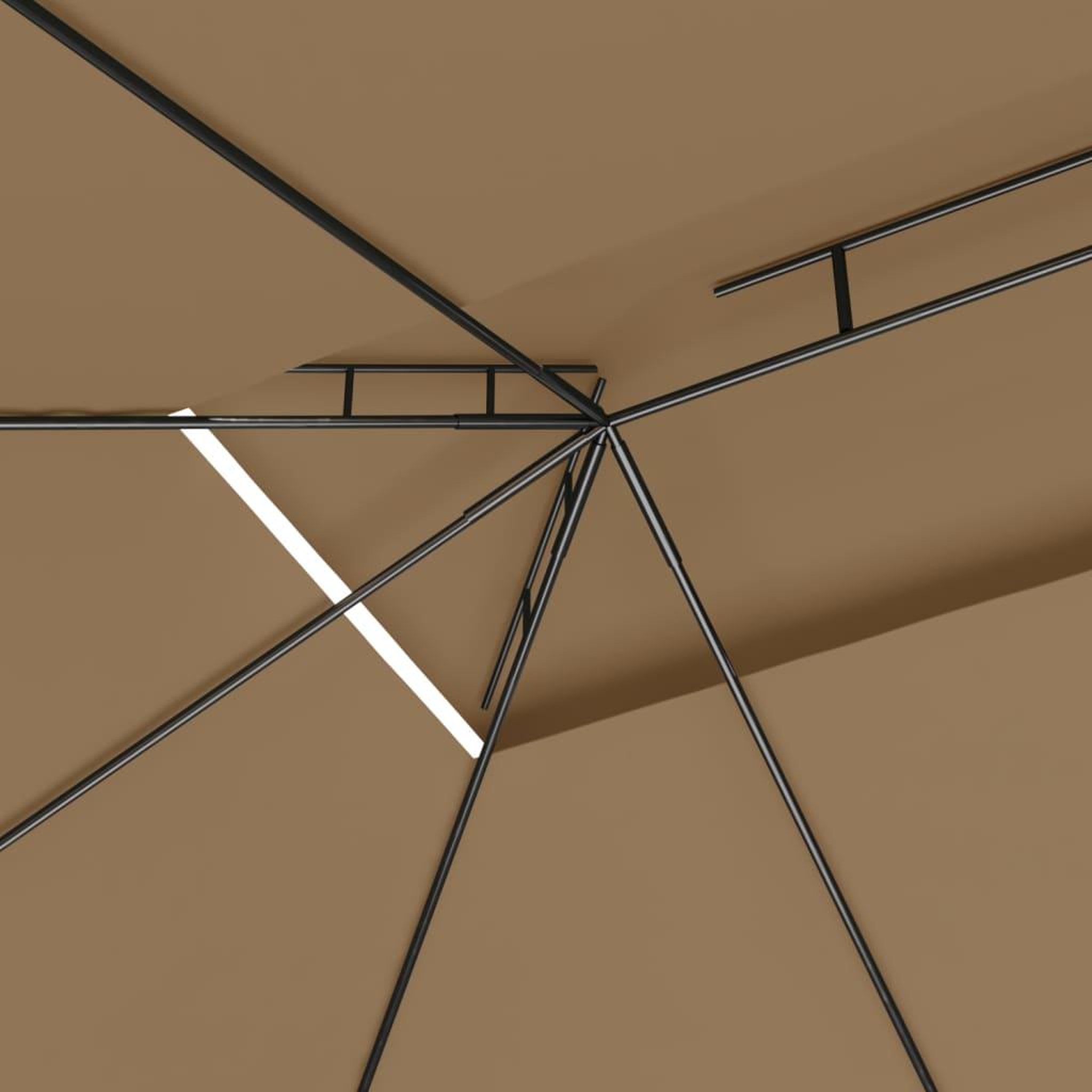 Voir la diapositive 5 : VIDAXL Belvedere 4x3x2,7 m taupe 160 g/m^2