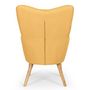 Voir la diapositive 2 : Paris Prix Fauteuil Scandinave  Aimee  67cm Jaune