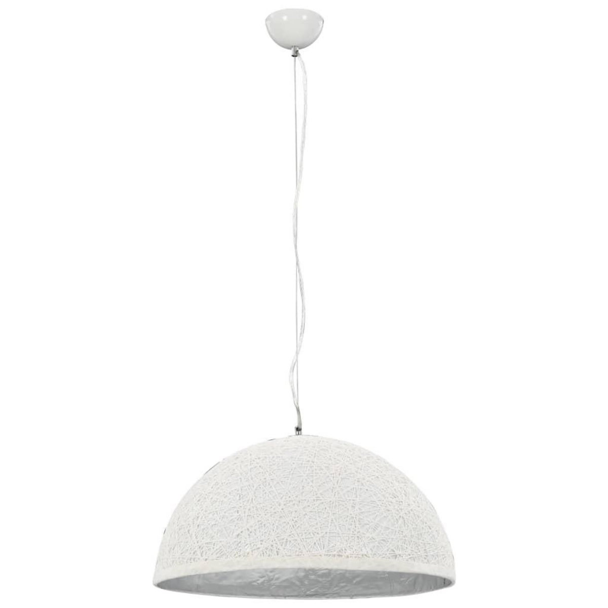 VIDAXL Lampe suspendue Blanc et argente Ø50 cm E27