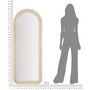 Voir la diapositive 6 : Paris Prix Miroir Mural en Velours  Chloé  160cm Crème