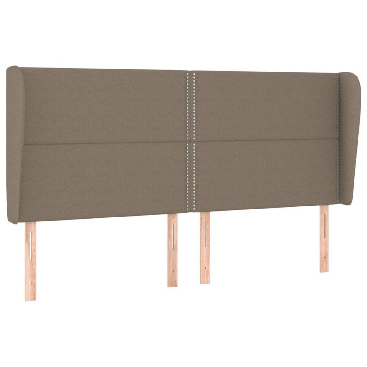 VIDAXL Tete de lit avec oreilles Taupe 203x23x118/128 cm Tissu