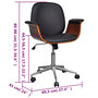 Voir la diapositive 6 : VIDAXL Chaise pivotante Bois courbe et similicuir