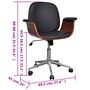 Voir la diapositive 6 : VIDAXL Chaise pivotante Bois courbe et similicuir