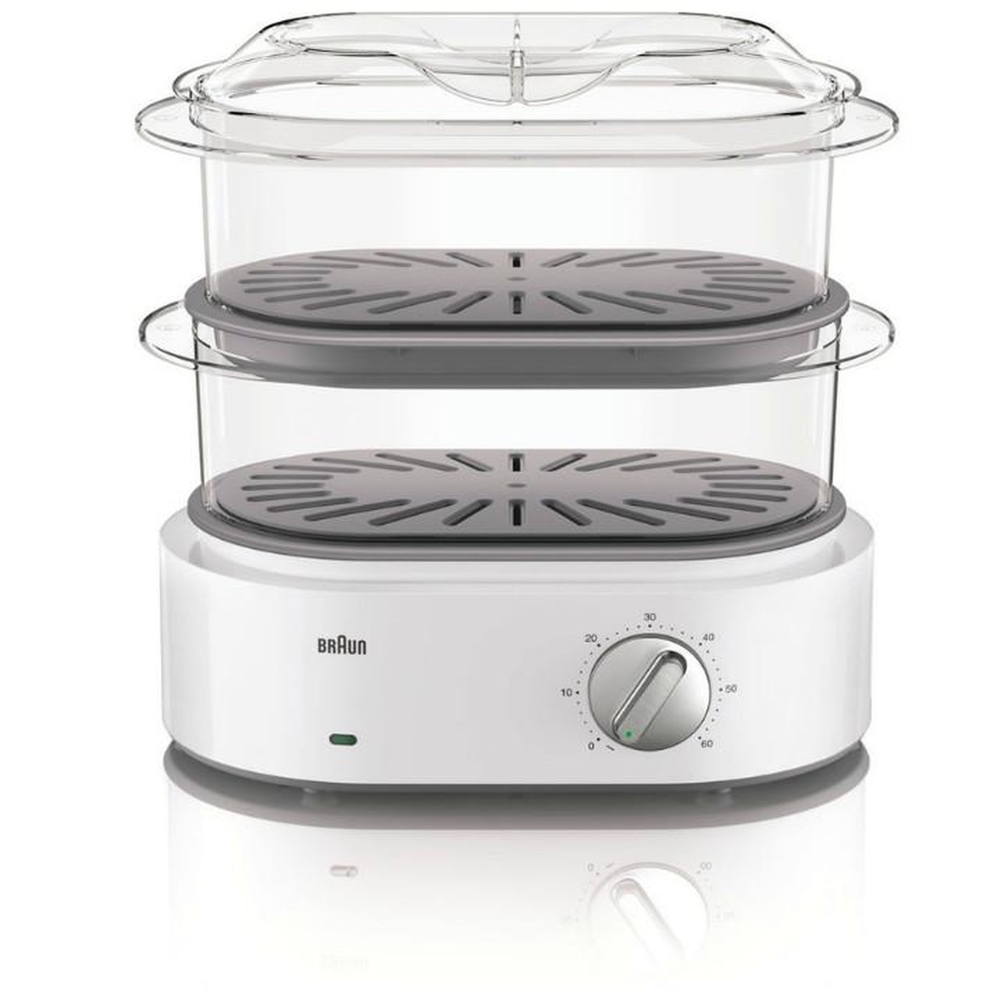 BRAUN Cuiseur vapeur 2 paniers 850w blanc - fs5100wh