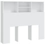 Voir la diapositive 2 : VIDAXL Armoire de tete de lit Blanc 120x19x103,5 cm