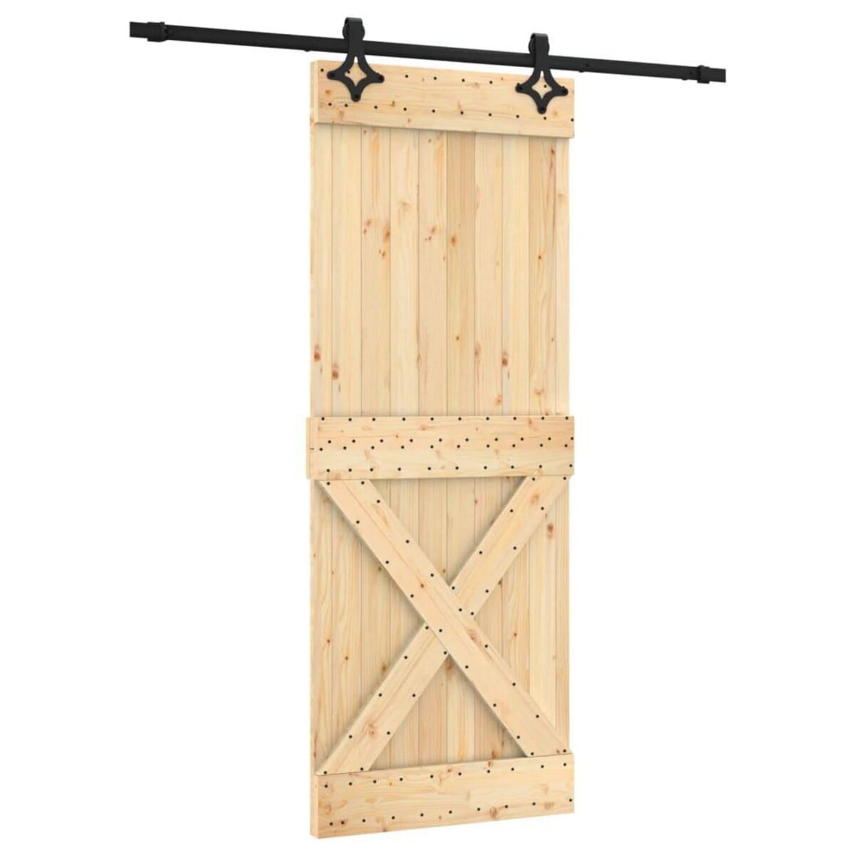 VIDAXL Porte coulissante et kit de quincaillerie 80x210 cm pin massif