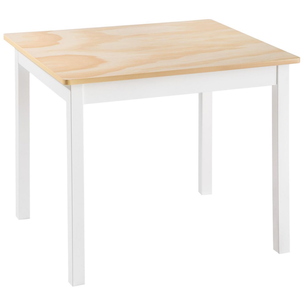 tectake Ensemble 1 table et 2 chaises, table d'activité en bois en bois de pin blanc