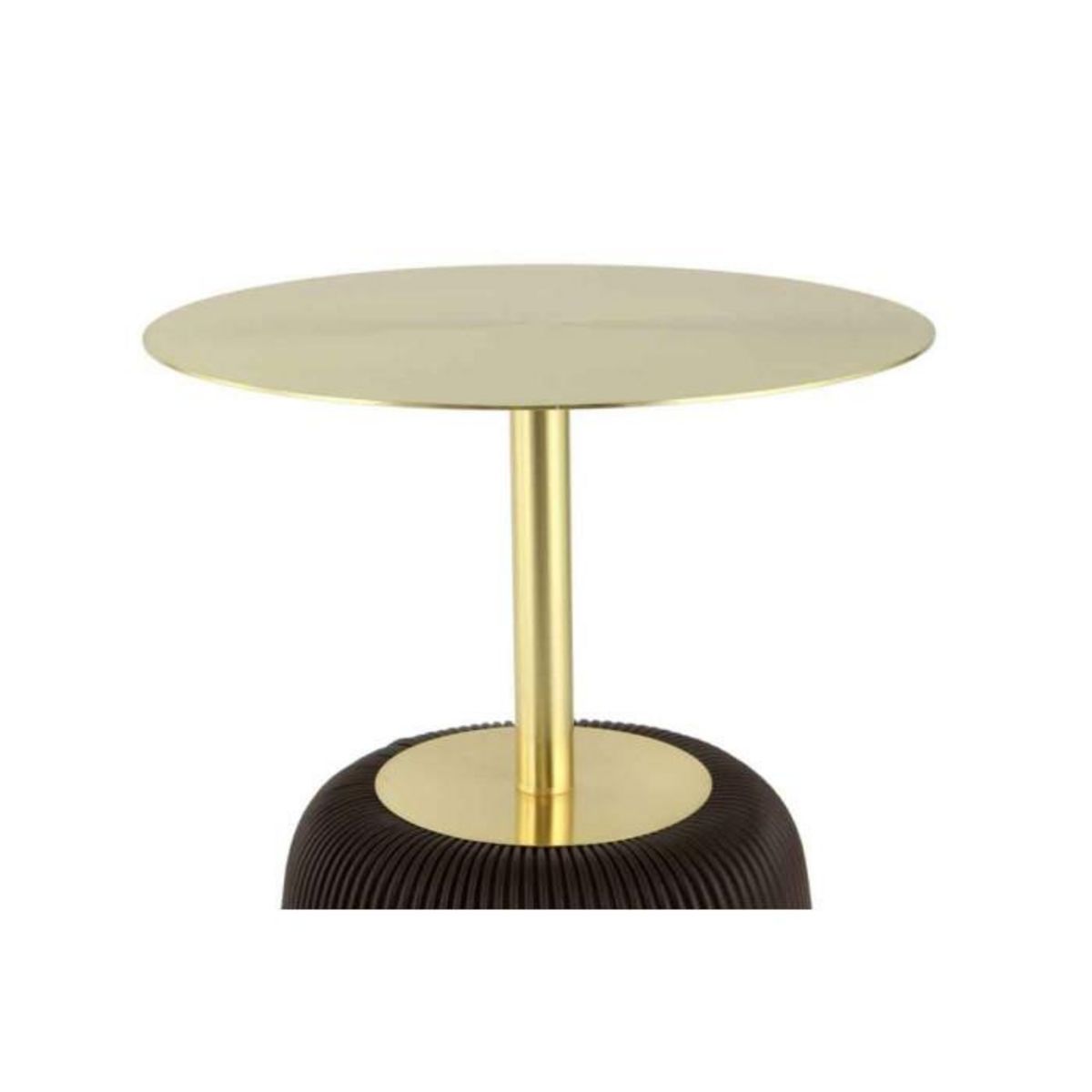 Paris Prix Table d'Appoint Design  Jokai  60cm Marron & Or
