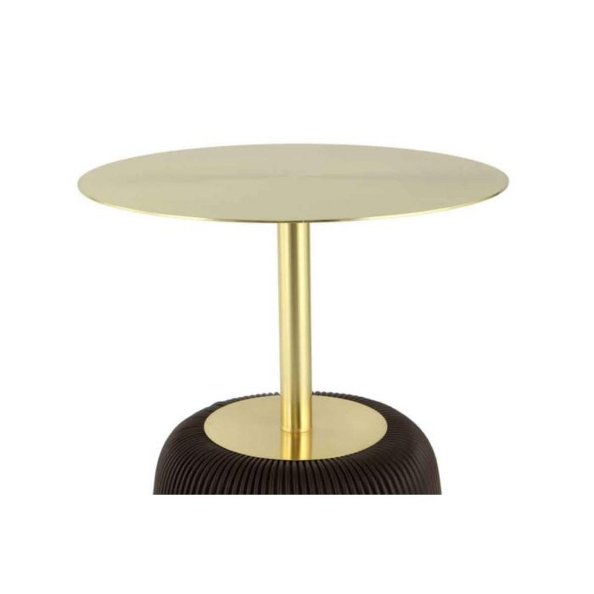 Paris Prix Table d'Appoint Design  Jokai  60cm Marron & Or