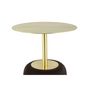 Voir la diapositive 3 : Paris Prix Table d'Appoint Design  Jokai  60cm Marron & Or
