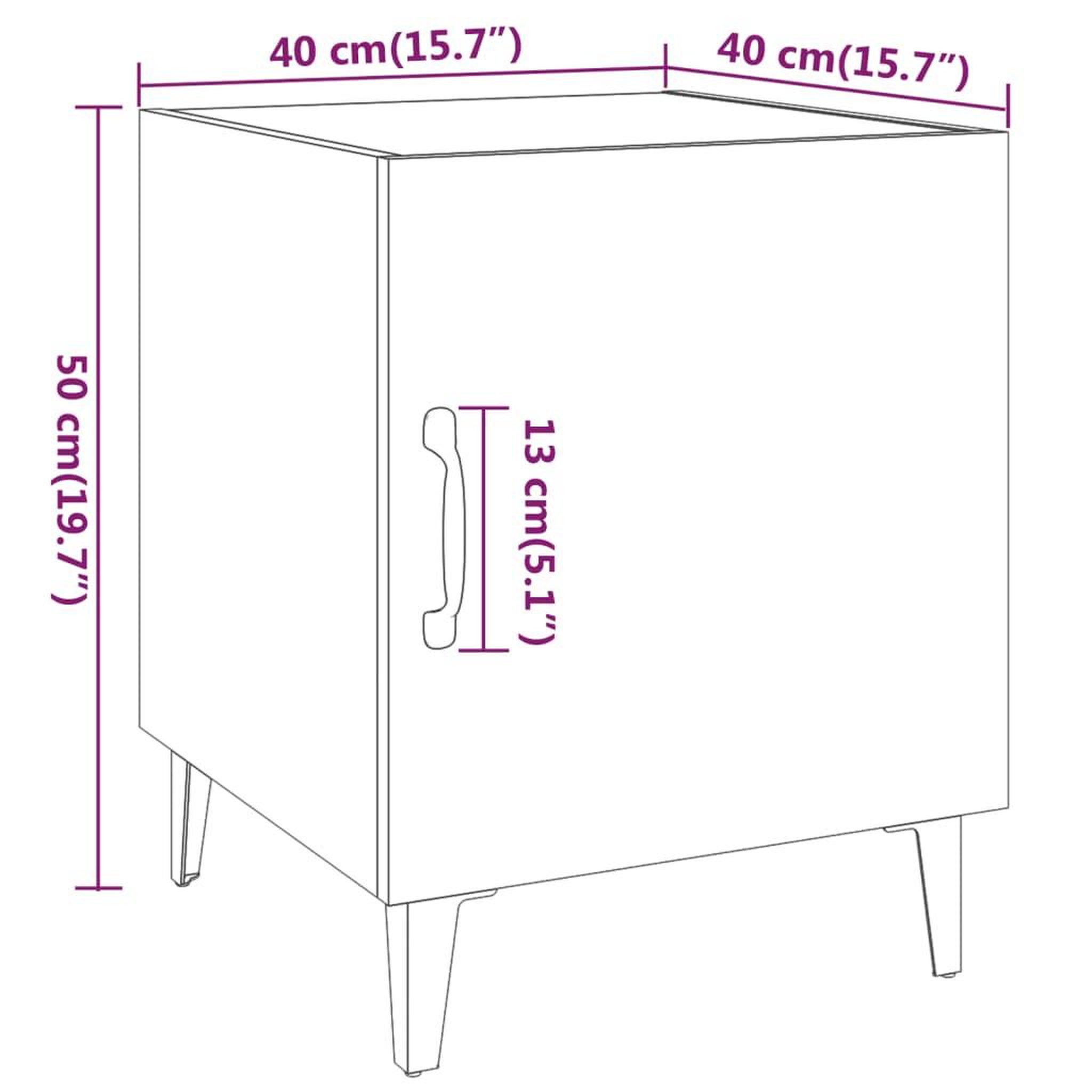 Voir la diapositive 6 : VIDAXL Tables de chevet 2 pcs Chene Sonoma Bois d'ingenierie