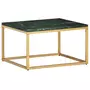 VIDAXL Table basse Vert 60x60x35 cm Pierre veritable et texture marbre
