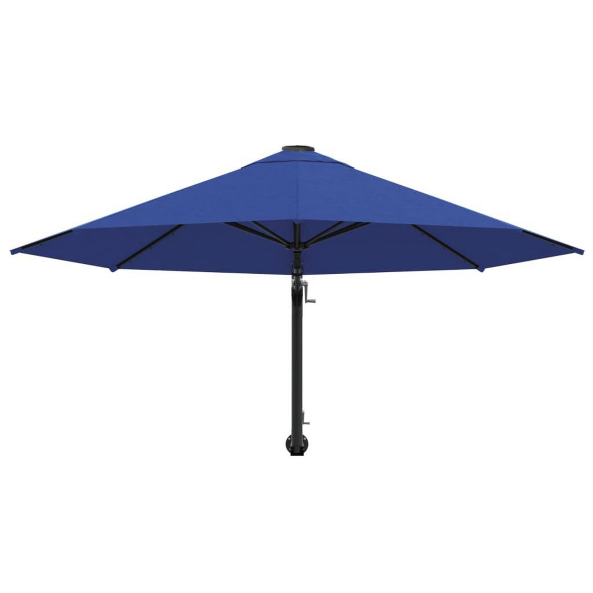 VIDAXL Parasol mural avec mat metallique 300 cm Bleu