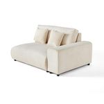 LISA DESIGN Garance - module d'assise 2 places avec accoudoir droit - en velours côtelé. Coloris disponibles : Gris, Beige, Orange, Vert, Bleu