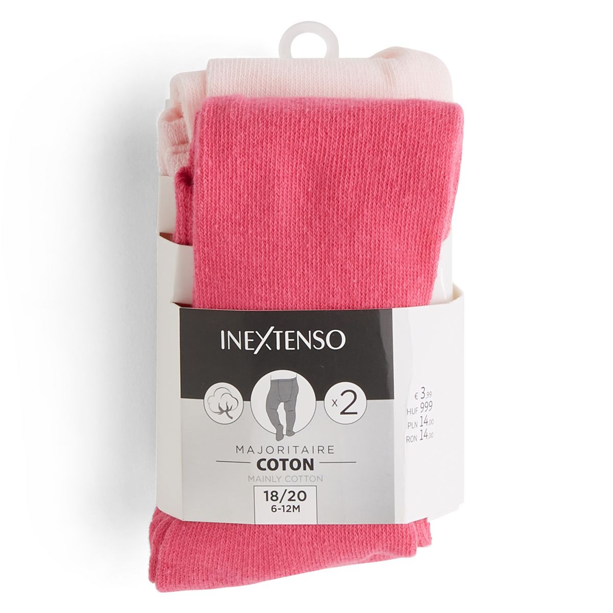 IN EXTENSO Lot de 2 paires de collants bébé fille