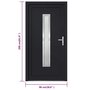 Voir la diapositive 6 : VIDAXL Porte d'entree anthracite 98x208 cm PVC