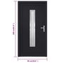 Voir la diapositive 6 : VIDAXL Porte d'entree anthracite 98x208 cm PVC