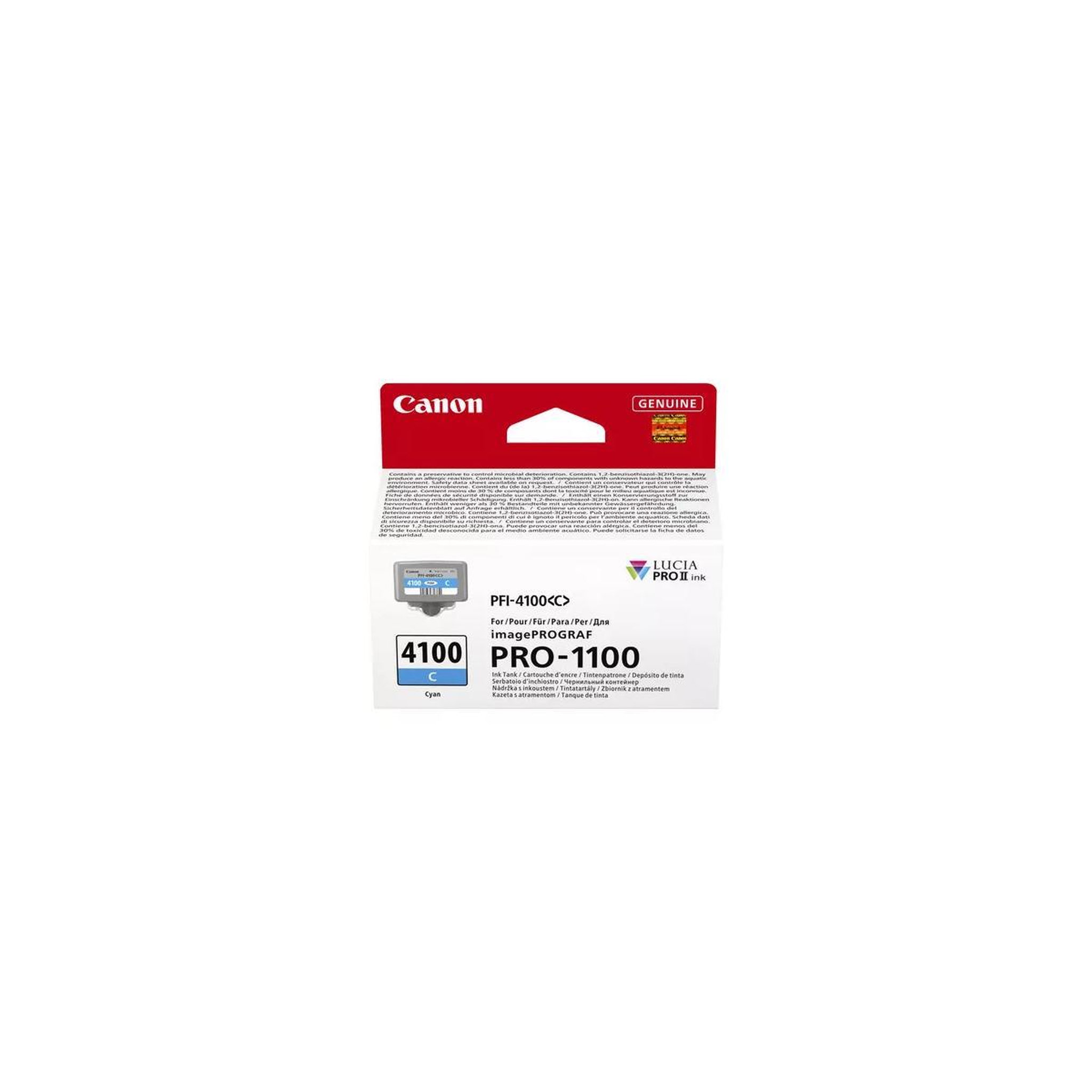 Voir la diapositive 3 : Canon Cartouche d'encre Canon PFI-4100 C - Cyan - 80 ml - Original