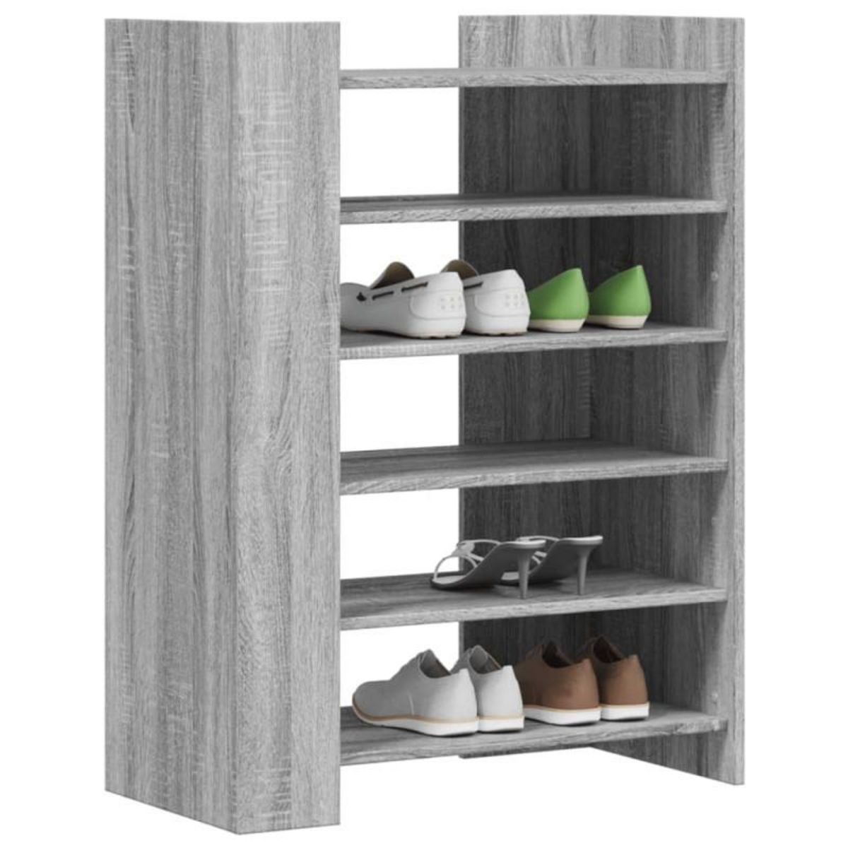 VIDAXL Armoire à chaussures Sonoma gris 74,5x37,5x100 cm