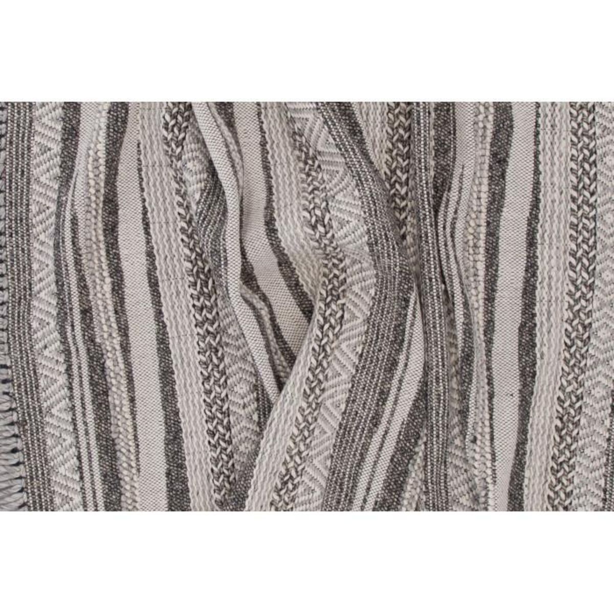 Paris Prix Tapis Déco en Laine  Alwar  170x240cm Gris Foncé