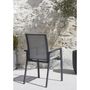 Voir la diapositive 2 : Fauteuil de jardin empilable aluminium textilène TREFLE
