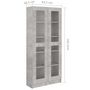 Voir la diapositive 6 : VIDAXL Armoire a vitrine Gris beton 82,5x30,5x185,5 cm Bois ingenierie