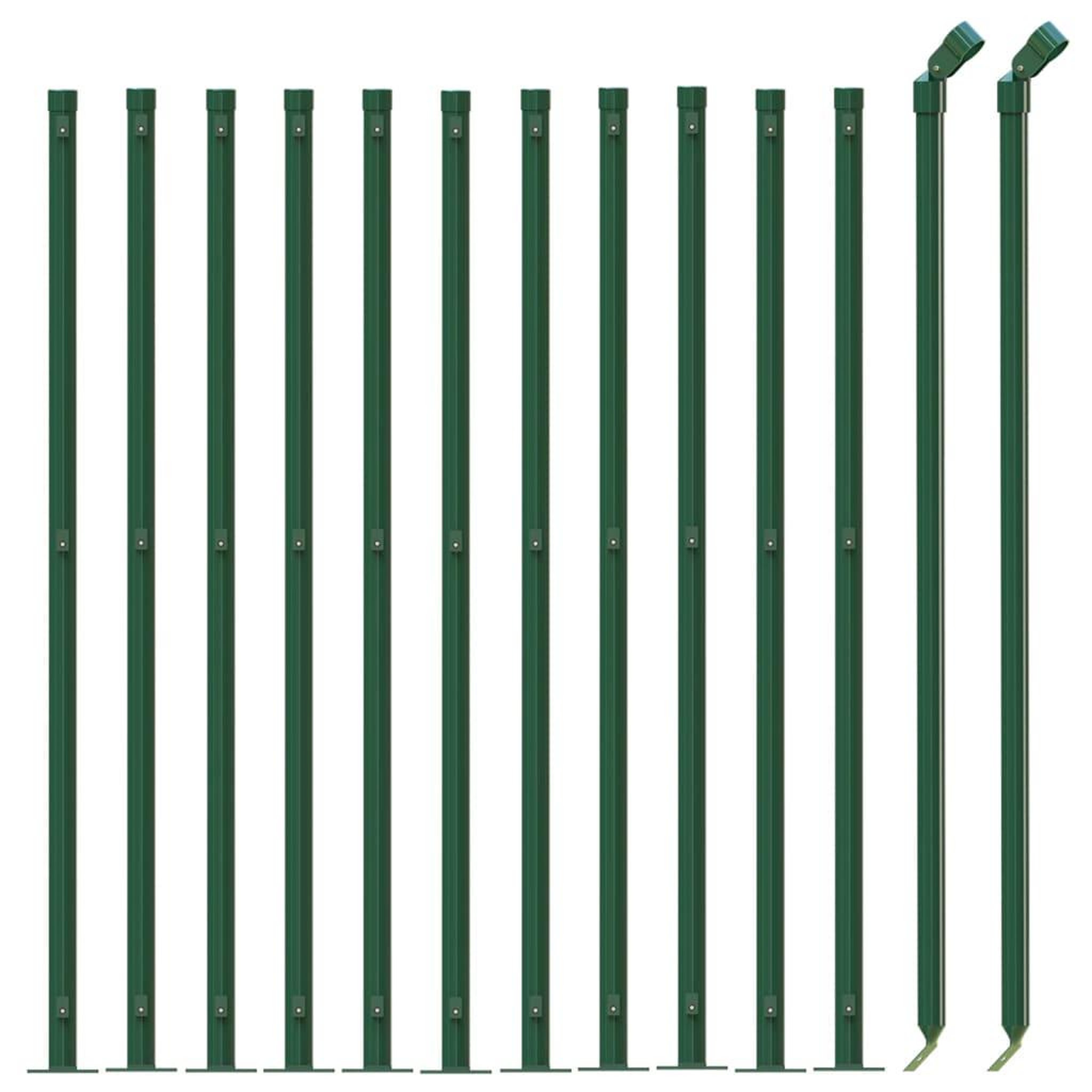 Voir la diapositive 3 : VIDAXL Cloture en treillis metallique avec bride vert 1,1x25 m