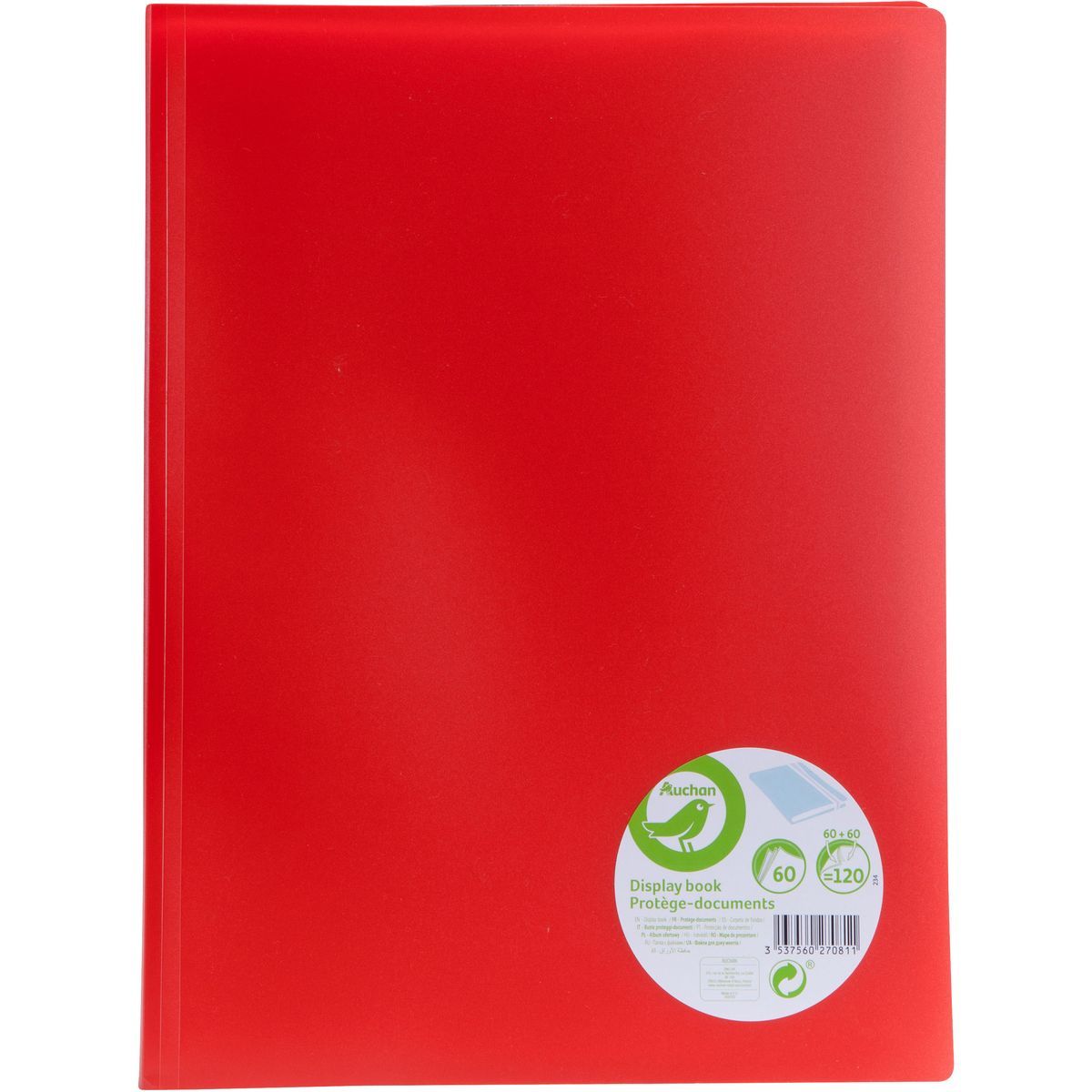 POUCE Porte vues A4 souple 120 vues rouge