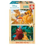 EDUCA Puzzles 2 X 25 pcs Le roi Lion en bois