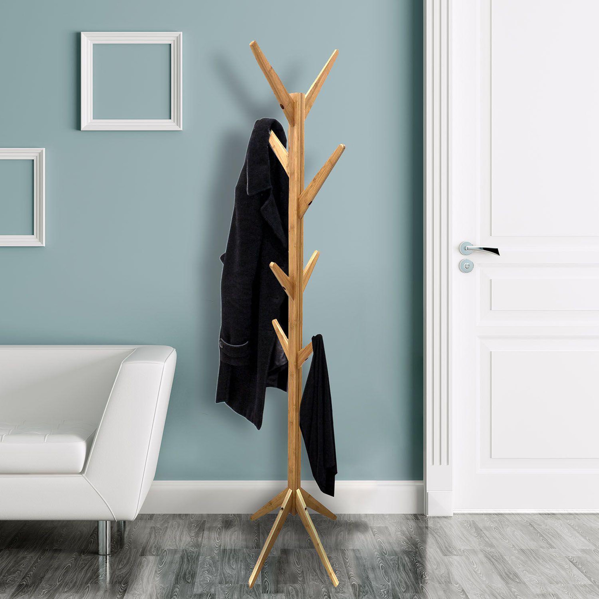 Voir la diapositive 2 : The Home Deco Factory Porte-manteau design bois Abby