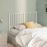 VIDAXL Tete de lit metal blanc 120 cm