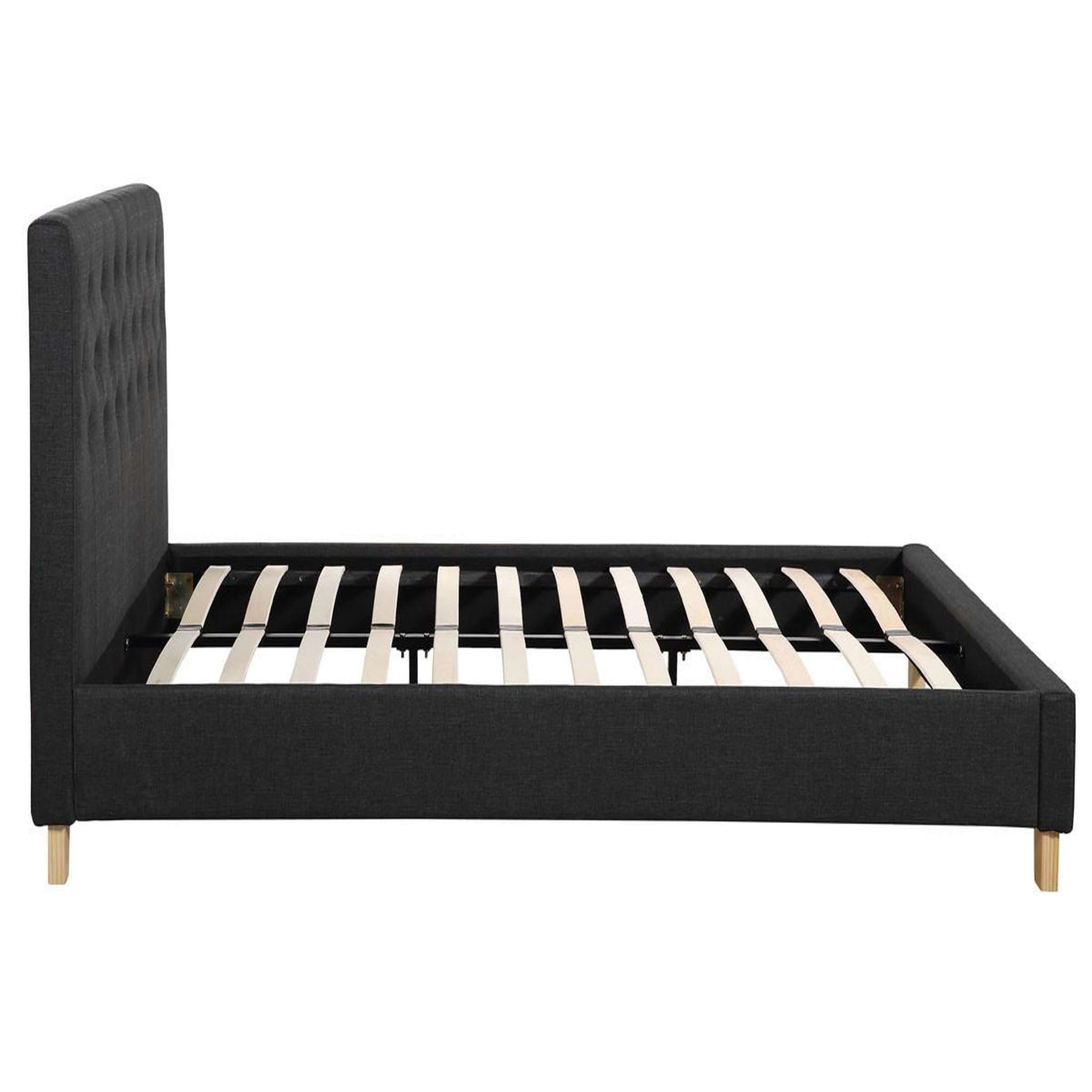 Voir la diapositive 3 : Habitat et Jardin Lit  emmy  - 160 x 200 cm - gris foncé