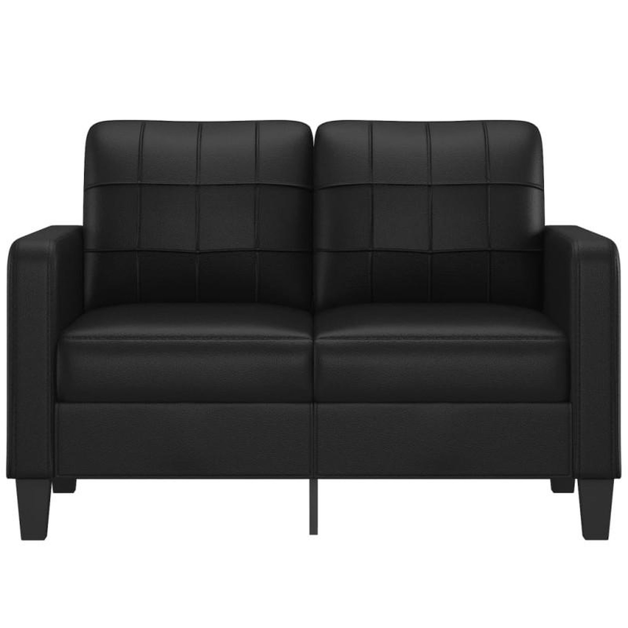 Voir la diapositive 3 : VIDAXL Canapé à 2 places Noir 120 cm Similicuir