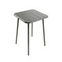 Voir la diapositive 1 : CONCEPT USINE Table carrée 2 places 50x50cm gris foncé BERGAME