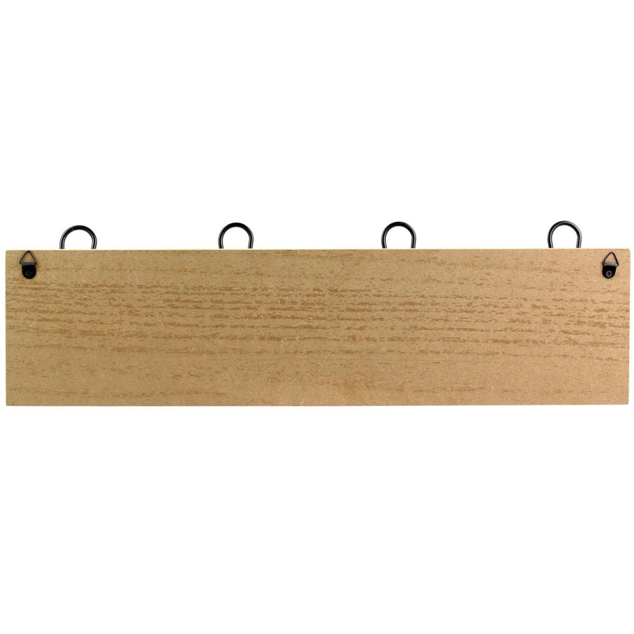 Voir la diapositive 3 : The Home Deco Factory Patère murale  4 crochets  48cm naturel