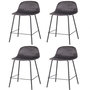 Voir la diapositive 1 : TOILINUX Lot de 4 Tabourets de bar design velours Ima