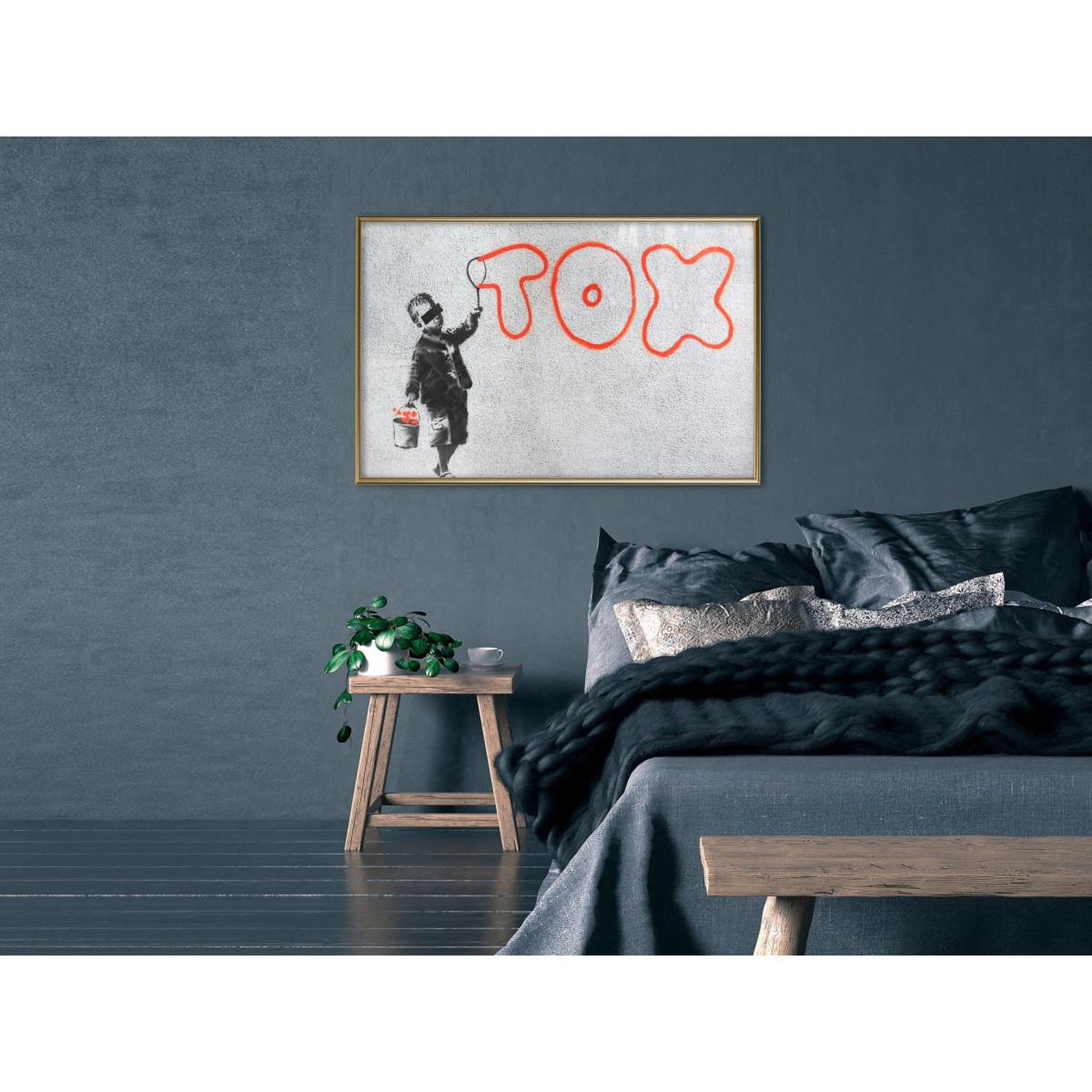 Voir la diapositive 2 : Paris Prix Affiche murale encadrée  banksy tox