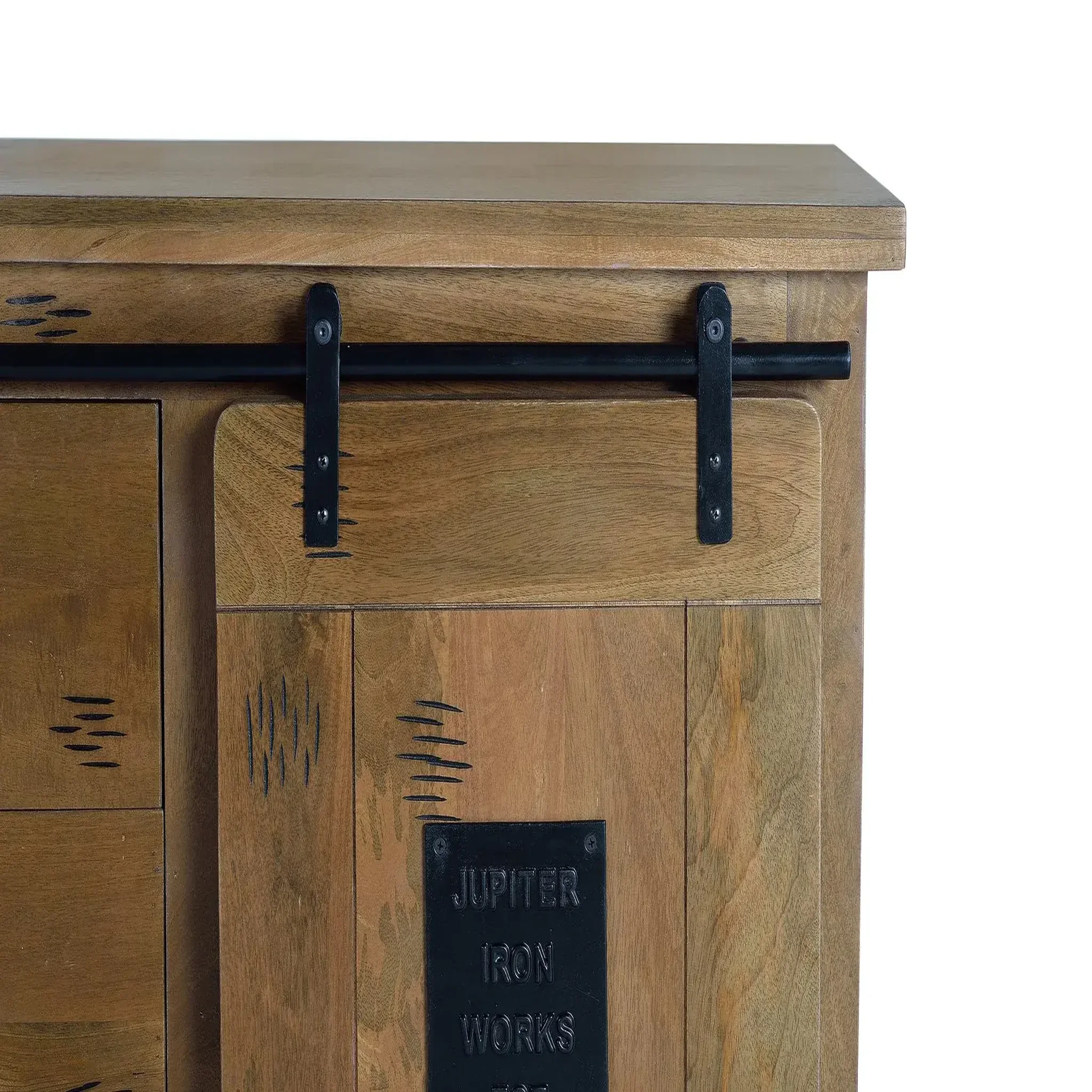 Voir la diapositive 2 : GINER Y COLOMER SL Buffet en bois de manguier 190cm style industriel