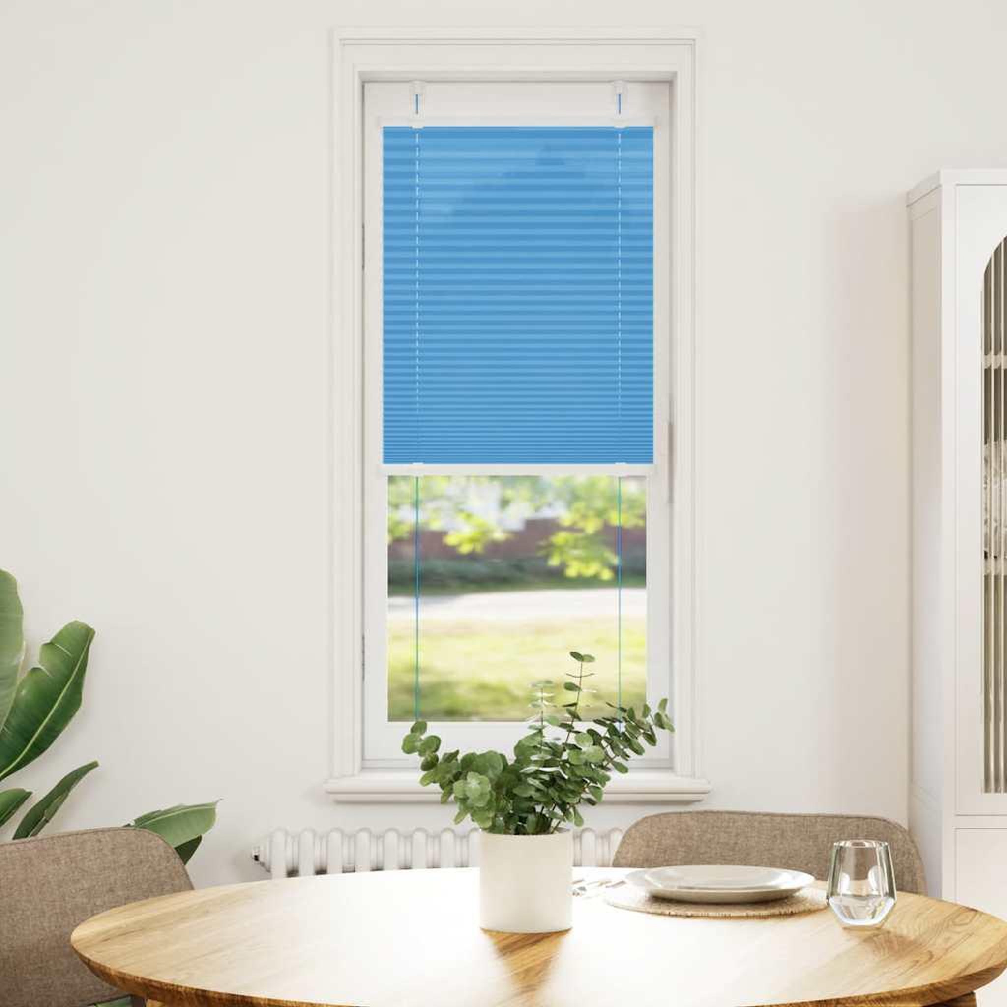 Voir la diapositive 2 : VIDAXL Store plisse bleu 40x100 cm largeur du tissu 39,4 cm polyester