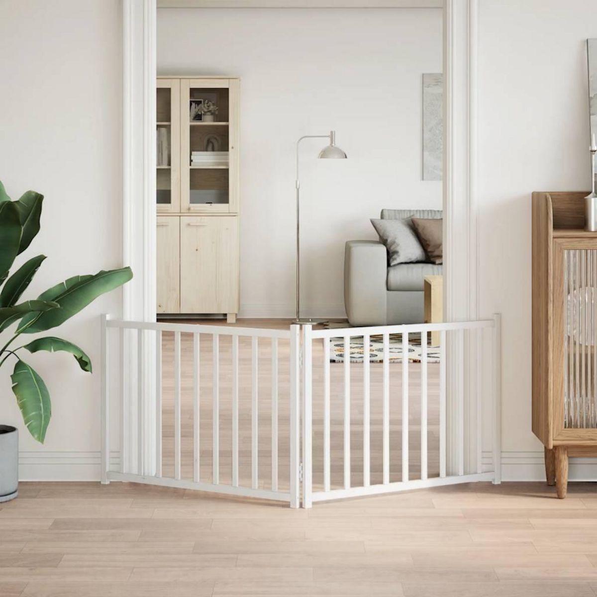 VIDAXL Barriere pour chien pliable 2 panneaux 160 cm bois sapin massif